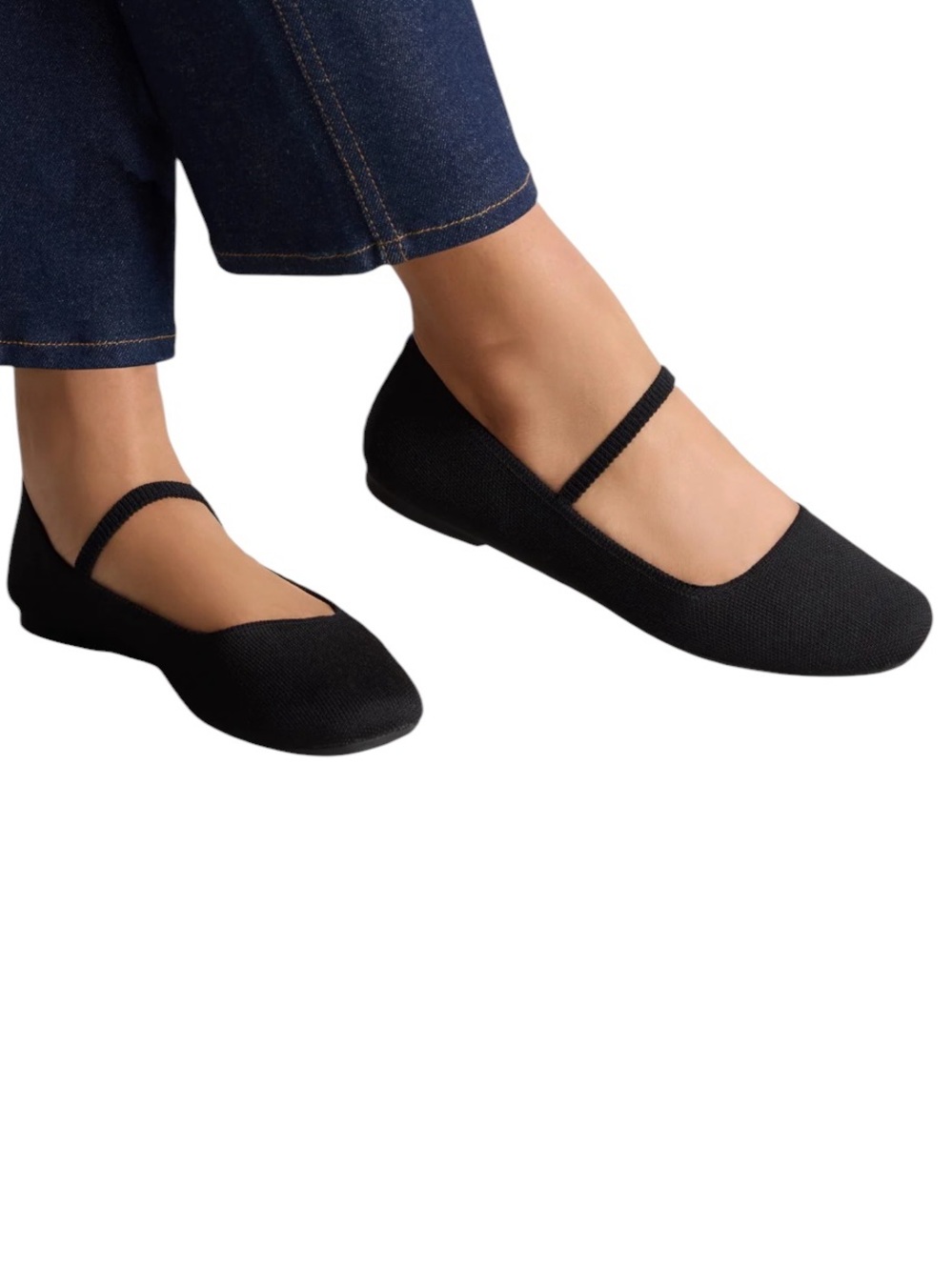 Rothy’s The Max Square Mary Jane’s in black 9.5